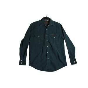 Ridge Rider L/S Pearl Snap Western Flannel Shirt Mens Medium